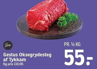 Gestus oksegrydesteg af tykkam