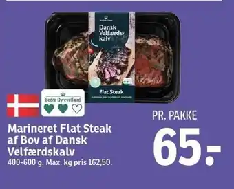 SPAR Marineret flat steak af bov af dansk velfærdskalv tilbud