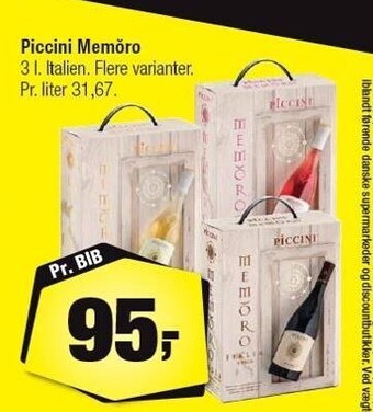 Calle Piccini memoro tilbud