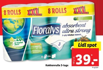 Lidl Køkkenrulle 3-Lags tilbud