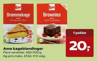 Kvickly Amo kageblandinger tilbud