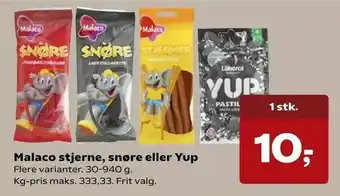 Malaco stjerne, snøre eller Yup