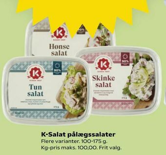 Kvickly K-Salat pålægssalater tilbud