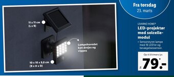 Lidl LED-Projektor Med Solcellemodul tilbud