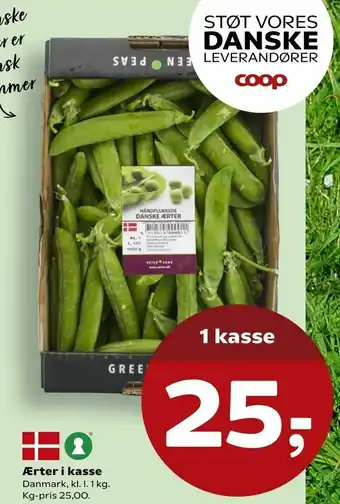 Kvickly Ærter i kasse tilbud