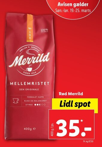 Lidl Rød Merrild tilbud