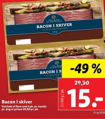 Lidl Bacon i Skiver tilbud