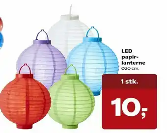 Kvickly LED papirlanterne tilbud