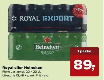Kvickly Royal eller Heineken tilbud