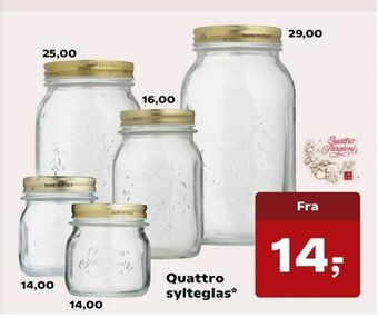 Kvickly Quattro sylteglas tilbud