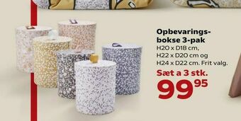 Kvickly Opbevaringsbokse 3-pak tilbud