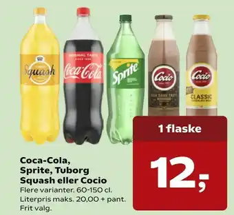 SuperBrugsen Coca-Cola, Sprite, Tuborg Squash eller Cocio tilbud