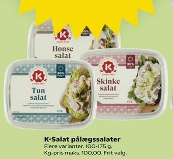 SuperBrugsen K-Salat pålægssalater tilbud