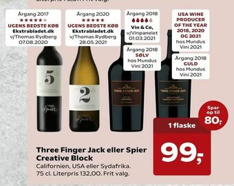 SuperBrugsen Three Finger Jack eller Spier Creative Block tilbud