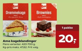 SuperBrugsen Amo kageblandinger tilbud