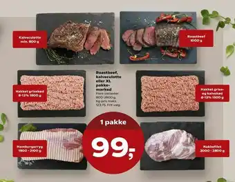SuperBrugsen Roastbeef, kalve culotte eller XL pakke marked tilbud