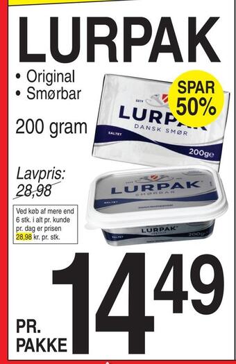 ABC Lavpris Lurpak tilbud