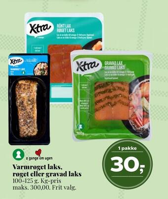 Dagli'Brugsen Varmrøget laks, røget eller gravad laks tilbud