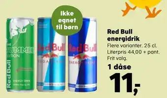 Kvickly Red bull energidrik tilbud