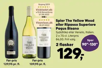 Spier the yellow wood eller ripasso superiore pagus bisano
