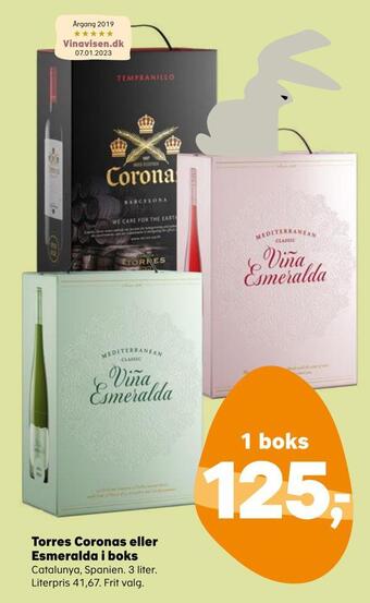 Kvickly Torres coronas eller esmeralda i boks tilbud
