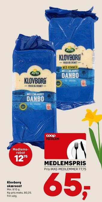 Kvickly Klovborg skæreost tilbud