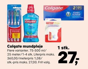 Kvickly Colgate mundpleje tilbud
