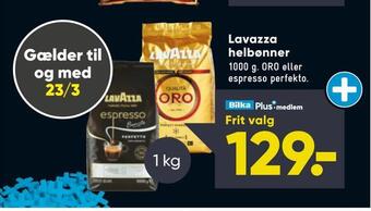 Bilka Lavazza helbønner tilbud