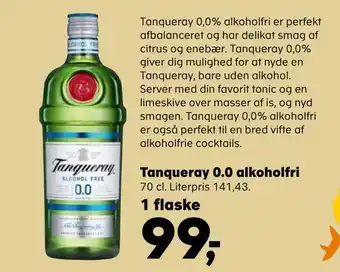 SuperBrugsen Tanqueray 0,0 alkoholfri tilbud