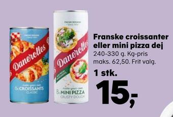 SuperBrugsen Franske croissanter eller mini pizza dej tilbud