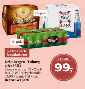 Dagli'Brugsen Grimbergen, tuborg eller 1664 tilbud