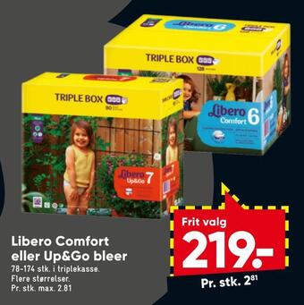 Bilka Libero comfort eller up&go bleer tilbud