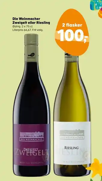 SuperBrugsen Die weinmacher zweigelt eller riesling tilbud