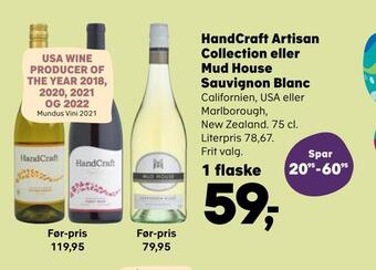 SuperBrugsen Handcraft artisan collection eller mud house sauvignon blanc tilbud