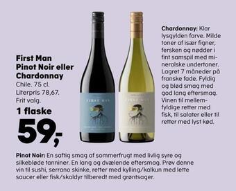SuperBrugsen First man pinot noir eller chardonnay tilbud