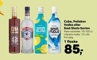 Cuba, poliakov vodka eller små shots serien