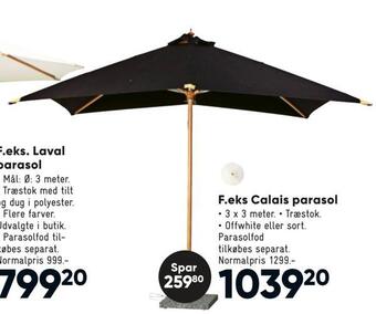 Bilka Calais parasol tilbud