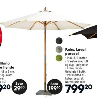 Bilka Laval parasol tilbud