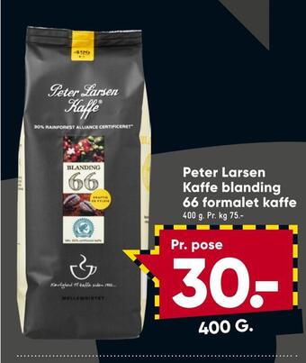 Bilka Peter larsen kaffe blanding 66 formalet kaffe tilbud