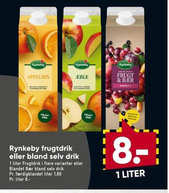 Bilka Rynkeby frugtdrik eller bland selv drik tilbud