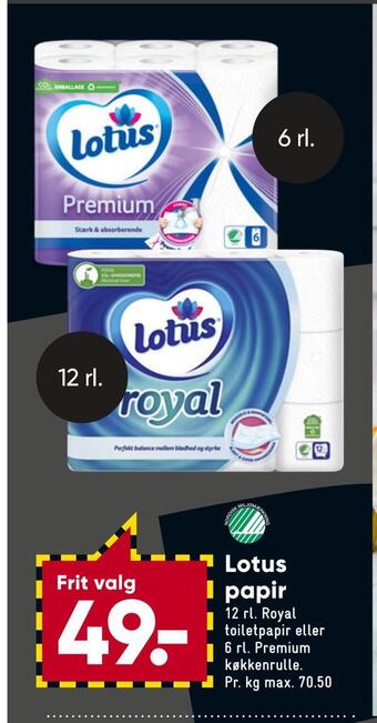 Bilka Lotus papir tilbud
