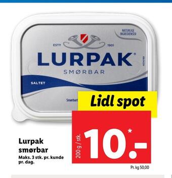 Lidl Lurpak smørbar tilbud