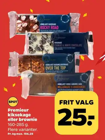 Netto Premieur kiksekage eller brownie tilbud