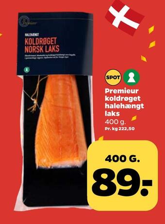 Netto Premieur koldrøget halehængt laks tilbud
