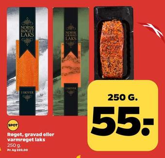 Netto Røget, gravad eller varmrøget laks tilbud