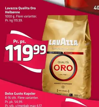 Fleggaard Lavazza qualita oro helbønne tilbud