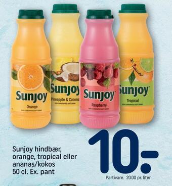 Sunjoy hindbær, orange, tropical eller ananas/kokos