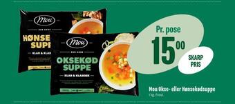 Mou okse- eller hønsekødsuppe