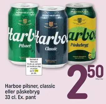 REMA 1000 Harboe pilsner, classic eller påskebryg tilbud