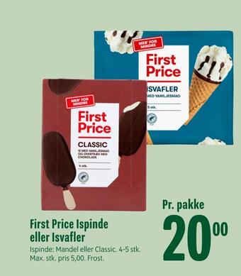 First price ispinde eller isvafler